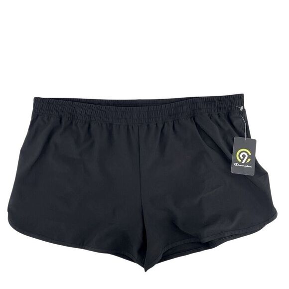 Champion Women’s Ebony Black Drawstring Lightweight Run Shorts Size XXL - Picture 1 of 12